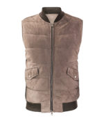 Gilet scamosciato imbottito