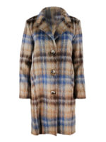 Cappotto color cammello stampa check