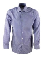 Camicia a righe bianca e blu