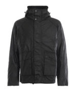 Giacca con cappuccio in cotone cerato Fohn