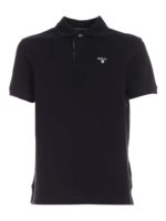 Polo nera con ricamo logo