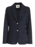 Giacca con motivo scozzese blu e verde