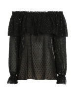 Blusa con ricami a pois