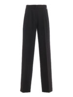 Pantaloni in jersey a gamba ampia con cintura