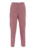 Pantalone pied de poule color vinaccia