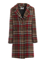 Cappotto in misto lana tartan pied-de-poule