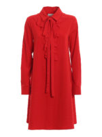 Abito chemisier in cady con rouches