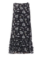 Vestito smanicato in georgette di viscosa