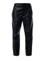 Pantaloni a vita alta in ecopelle