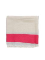 Sciarpa ecru con stampa a righe