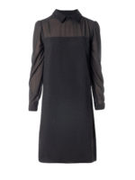 Abito con carre e colletto a punta