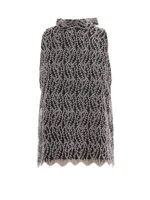 Top in organza ricamata