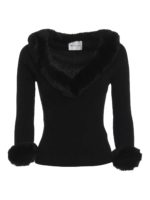 Pull con inserti in ecopelliccia