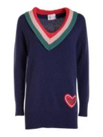 Maxi pullover con patch cuore