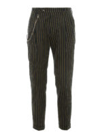 Pantaloni in cotone a righe Regimental