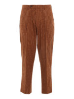 Pantaloni in cotone stretch a righe