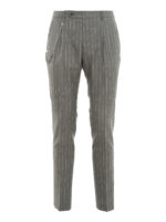 Pantaloni in lana vergine a righe