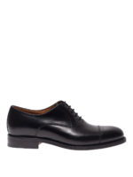 Scarpe Oxford in pelle liscia nera