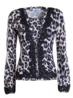 Twin-set in lana fantasia animalier