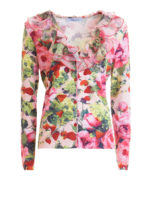 Cardigan in seta stampa floreale