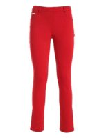 Pantalone rosso con logo in metallo