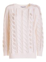 Maglione a trecce con strass