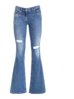 Jeans blu a zampa