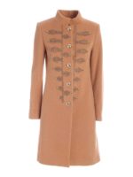 Cappotto ricamo a contrasto