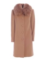 Cappotto marrone con pelliccia di volpe