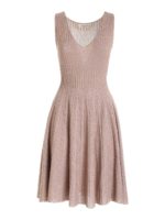 Abito smanicato rosa lame