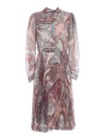 Abito lungo plissettato multicolor