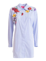 Camicia lunga con ricamo fiori