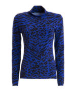 T-shirt dolcevita con fantasia animalier