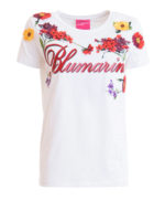 T-shirt con applicazioni floreali