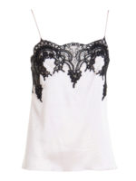 Top in seta con pizzo