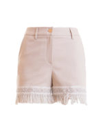 Shorts in cotone con fondo in pizzo