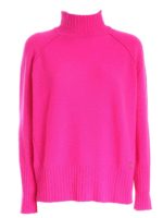 Pullover rosa fluo con logo
