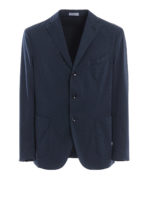 Blazer in cotone stretch blu scuro
