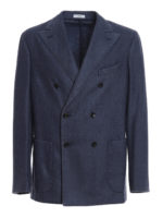 Blazer doppiopetto in misto lana melange