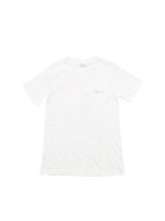 T-shirt color avorio con logo sul petto