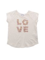T-shirt rosa chiaro con stampa LOVE