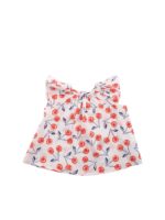 Top bianco con stampa ciliegie