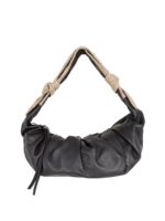 Borsa Duna in pelle e pelle scamosciata nera