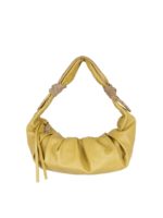 Borsa Duna in pelle e pelle scamosciata verde