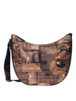 Borsa Luna Medium in nylon stampa Archivio