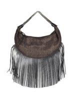 Borsa Tangerine Large frange marrone