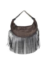 Borsa Tangerine Medium frange marrone