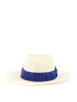 Cappello in canapa con banda blu
