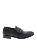 Monk strap blu scuro con frange