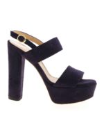 Sandali blu scuro con plateau